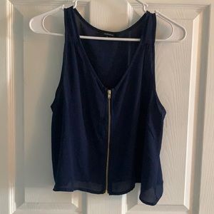 Zip up tank top